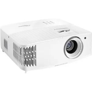 Optoma UHD38 4K projector with 4000 lumens brightness, 240Hz refresh rate, HDR10 support, and low input lag for gaming and home theater use